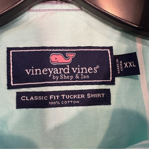 Vineyard Vines Classic Tucker Shirt Men's Sz XXL Green/ Blue Button Down NEW - Picture 4 of 8